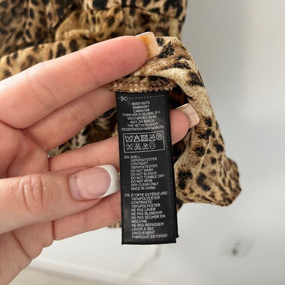 Forever 21 Animal Print Ruffle Tank Blouse Size 2X - Picture 5 of 6